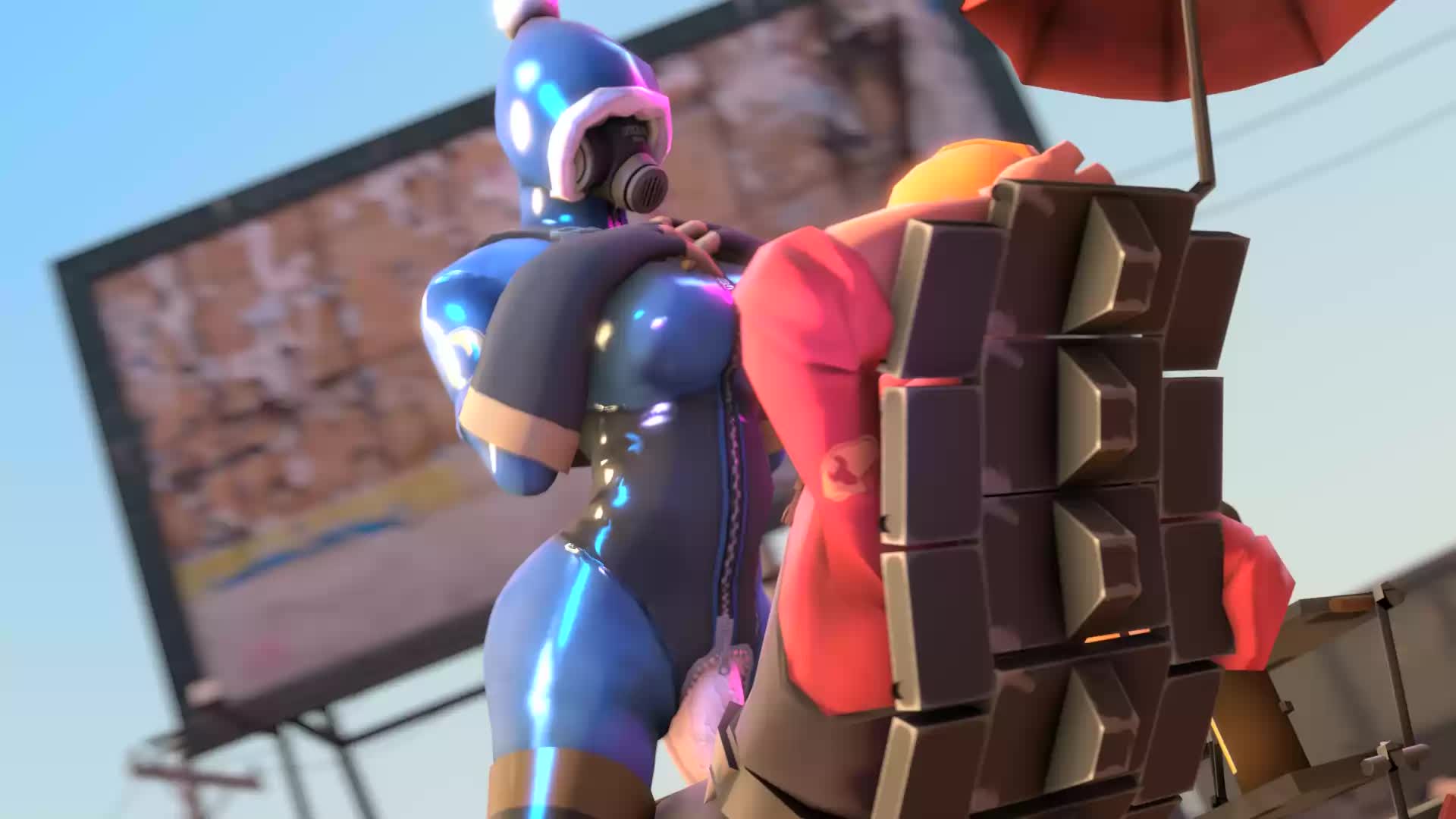 3D Animated Pyro Source_Filmmaker Team_Fortress_2 white-crow // 1920x1080 // 2.0MB // webm