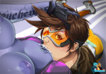 Overwatch Tracer Widowmaker hizzacked // 1500x1060 // 1.8MB // png