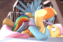 3D Animated Fluttershy My_Little_Pony_Friendship_Is_Magic Rainbow_Dash Source_Filmmaker fishimira // 714x478 // 2.6MB // gif