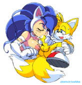 Adventures_of_Sonic_the_Hedgehog Crossover Darkstalkers Felicia Miles_Prower_(Tails) coolblue // 775x803 // 306.8KB // png