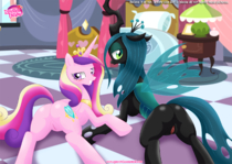 My_Little_Pony_Friendship_Is_Magic Princess_Cadance Queen_Chrysalis // 1837x1300 // 1.4MB // png