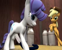 3D Animated Applejack Fruitymilk My_Little_Pony_Friendship_Is_Magic Rarity Source_Filmmaker // 1280x720 // 568.2KB // webm