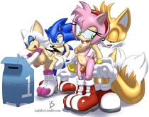 Adventures_of_Sonic_the_Hedgehog Amy_Rose Rouge_The_Bat Sonic_The_Hedgehog Tails hotred // 1663x1310 // 644.8KB // jpg