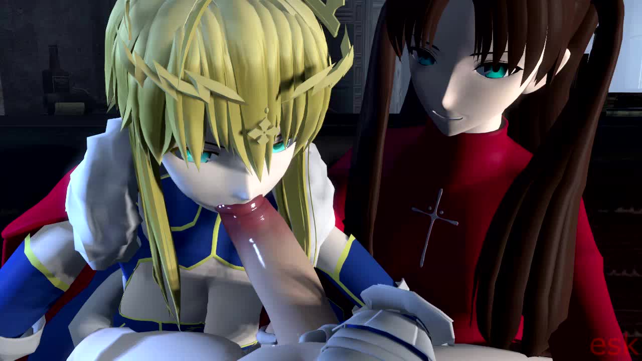 3D Animated Fate_Stay_Night Rin_Toosaka Saber Source_Filmmaker esk // 1280x720 // 4.4MB // webm