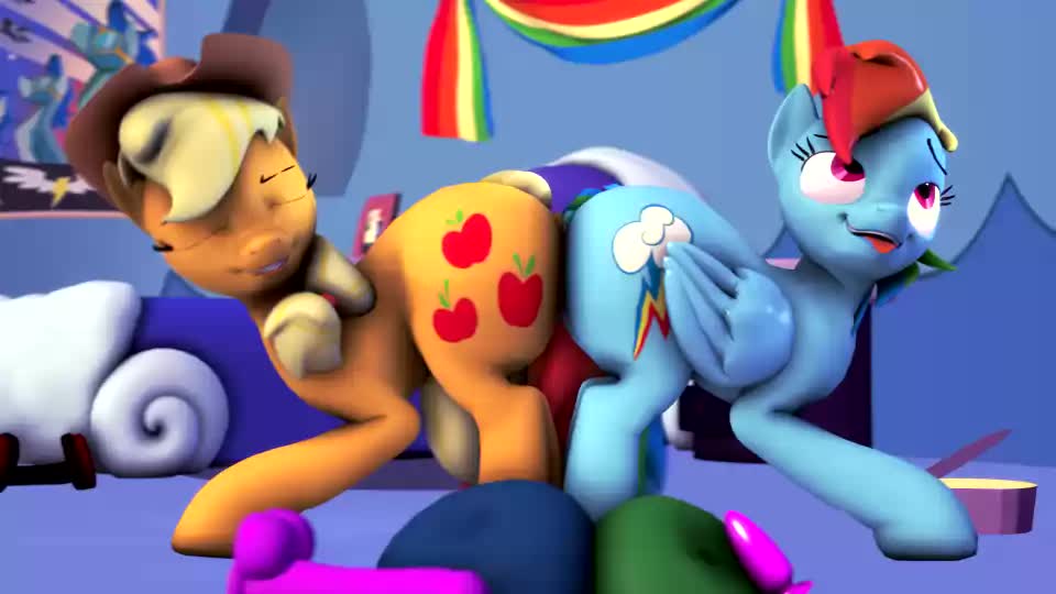 3D Animated Applejack My_Little_Pony_Friendship_Is_Magic Rarity Source_Filmmaker godoffury // 960x540 // 12.8MB // webm