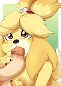 Animal_Crossing Isabelle rainbowscreen // 1060x1500 // 748.6KB // png