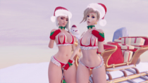 3D Ashe_(Overwatch) Blender Christmas Mercy Overwatch arhoangel // 3840x2160 // 5.1MB // png