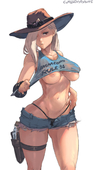 Ashe_(Overwatch) Cutesexyrobutts Overwatch // 800x1456 // 189.8KB // png