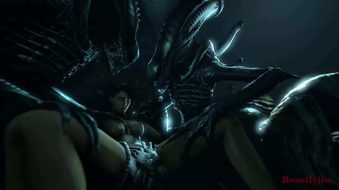 3D Alien_(Series) Animated Ashley_Williams Beastlyjoe Crossover Facehugger Mass_Effect Source_Filmmaker Xenomorph // 1280x720 // 854.3KB // webm