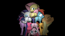 3D Applejack Fluttershy My_Little_Pony_Friendship_Is_Magic Pinkie_Pie Rainbow_Dash Rarity Twilight_Sparkle mr-tektites // 1280x720 // 389.7KB // png
