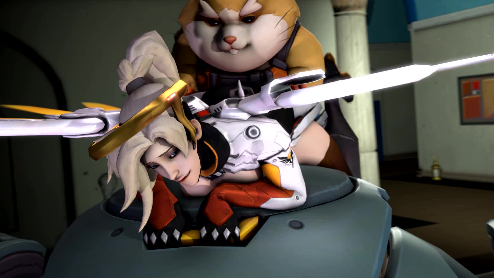 3D Animated Hammond Mercy Overwatch Source_Filmmaker Wrecking_Ball blueberg // 250x250 // 3.7MB // webm