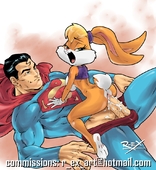 Crossover DC_Comics Lola_Bunny Looney_Tunes Rex_(artist) Superman_(Clark_Kent) // 877x956 // 517.8KB // jpg