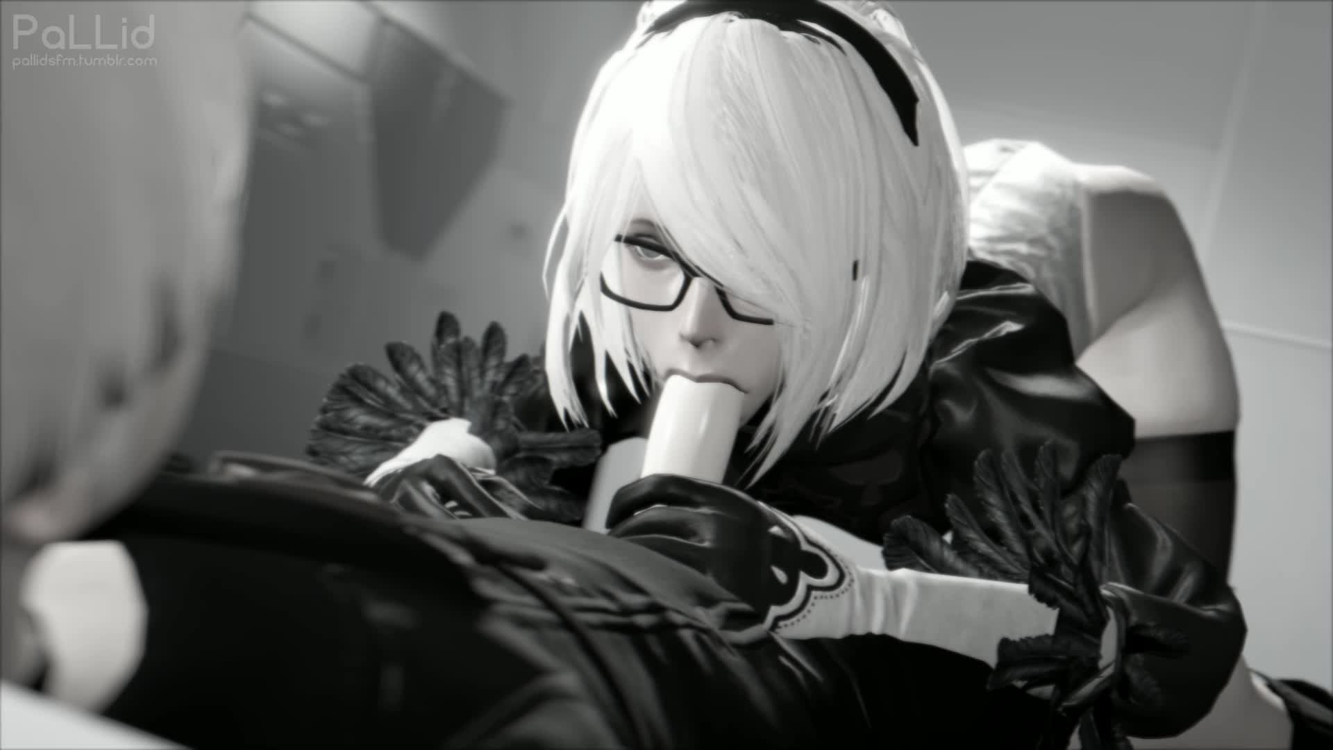 3D Android_2B Android_9S Animated Nier_Automata Source_Filmmaker pallidsfm // 1920x1080 // 1.1MB // webm