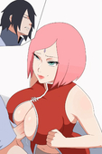 Animated Hannya_san Naruto Sakura_Haruno Sasuke_Uchiha Sound evilaudio // 852x1280, 10.5s // 15.6MB // mp4