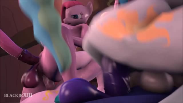 3D Animated Applejack Blackjr Fluttershy Jimahn My_Little_Pony_Friendship_Is_Magic Pinkie_Pie Princess_Cadance Princess_Celestia Princess_Luna Rainbow_Dash Rarity Sound Source_Filmmaker Twilight_Sparkle // 640x360 // 2.5MB // webm
