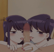 Animated Komi_Can't_Communicate Komi_Shouko Komi_Shuuko kenzen- // 920x885 // 13.1MB // gif