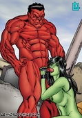 Avengers Marvel_Comics Red_Hulk She-Hulk_(Jennifer_Walters) leandro_comics // 700x998 // 268.5KB // jpg