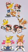 Eevee_(Pokémon) Pikachu_(Pokémon) Pokemon Pokemon_Let's_Go Pokemon_Trainer Shadman // 1000x1827 // 645.1KB // jpg