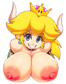 Bowser_Peach Bowsette Peachette Princess_Peach Super_Mario_Bros matospectoru // 1000x1263 // 239.6KB // png