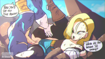 Android_18 Animated Dragon_Ball_Z diives vegeta // 640x360 // 1.8MB // gif