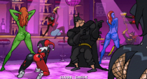 Animated Barbara_Gordon Batgirl Batman_(Bruce_Wayne) Bleez Crossover DC_Comics Harley_Quinn Justice_League Marvel_Comics Mystique Poison_Ivy X-Men Zatanna // 628x337 // 1.3MB // gif