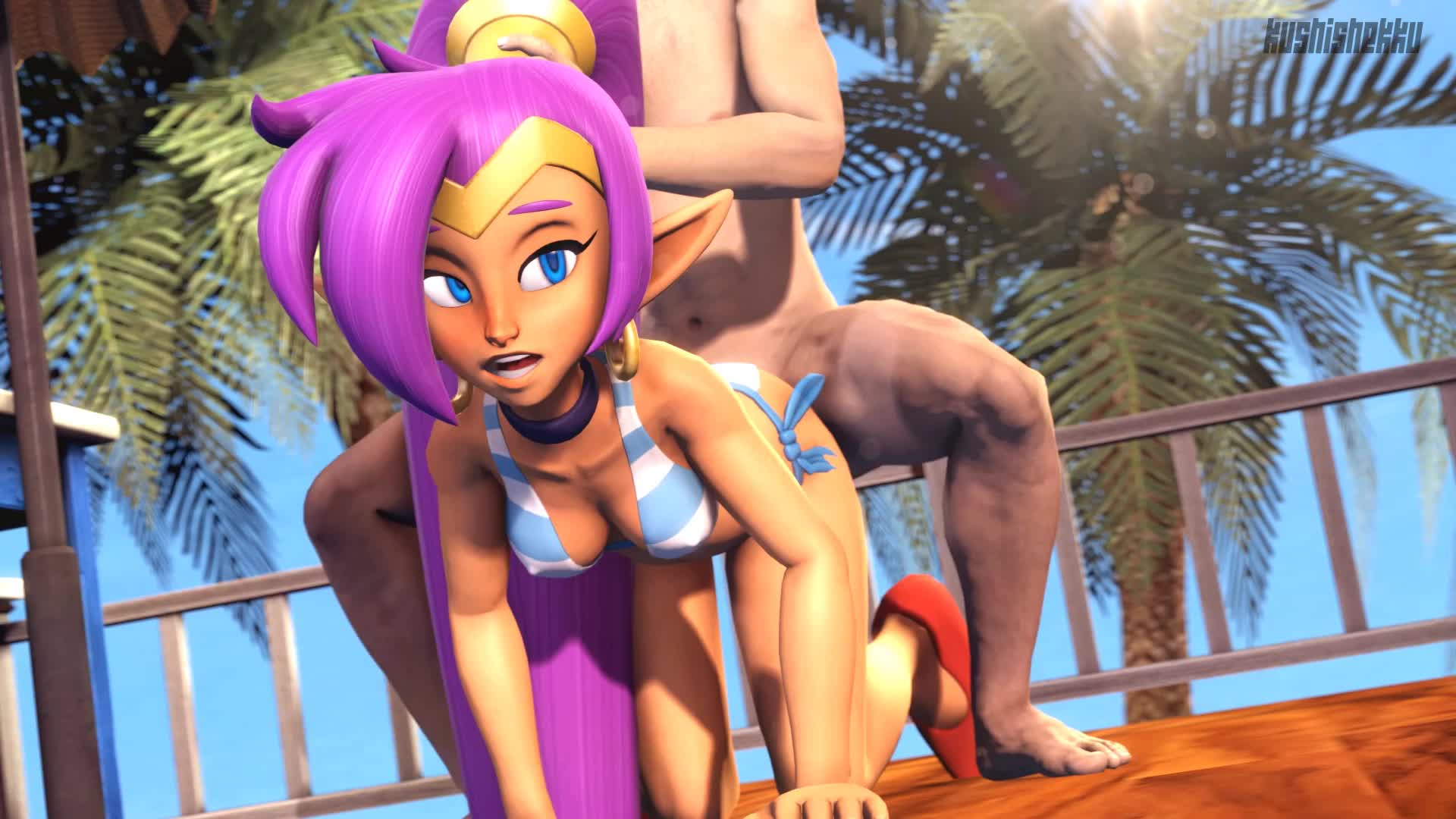 3D Animated Kushishekku Shantae Shantae_(Game) Source_Filmmaker // 1920x1080 // 9.3MB // webm