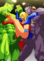 Avengers Crossover DC_Comics Grey_Hulk Justice_League Marvel_Comics RaliugaXXX Supergirl The_Hulk_(Bruce_Banner) // 756x1051 // 255.9KB // jpg
