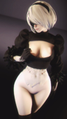 3D Android_2B Nier Nier_Automata // 1080x1920 // 3.2MB // png