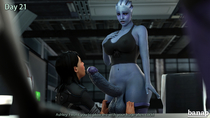3D Asari Ashley_Williams Banap Blender Liara_T'Soni Mass_Effect // 3840x2160 // 2.1MB // jpg