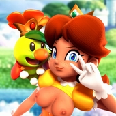 3D Princess_Daisy Super_Mario_Bros onmodel // 2880x2880 // 608.0KB // jpg
