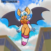 Adventures_of_Sonic_the_Hedgehog Animated Rouge_The_Bat TwistedGrim // 720x720 // 430.7KB // gif
