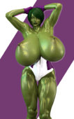 3D Avengers Marvel_Comics She-Hulk_(Jennifer_Walters) // 1080x1728 // 1.8MB // png
