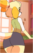 Animal_Crossing Animated Isabelle civibes // 605x964 // 1.4MB // gif