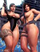 3D Crossover Lara_Croft Metal_Gear_Solid_V:_The_Phantom_Pain Milapone Quiet // 1468x1900 // 563.9KB // jpg