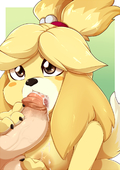 Animal_Crossing Isabelle rainbowscreen // 1060x1500 // 270.8KB // png