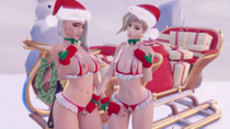 3D Ashe_(Overwatch) Blender Christmas Mercy Overwatch arhoangel // 3840x2160 // 6.5MB // png
