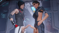 3D Ashley_Williams Blender Crossover Faith_Connors Mass_Effect Mirror's_Edge justausernamesfm // 1920x1080 // 2.0MB // png