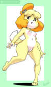 Animal_Crossing Isabelle argento // 1135x1920 // 531.7KB // png