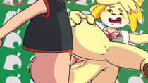 Animal_Crossing Animated Isabelle mad_clown // 1280x720 // 840.7KB // gif