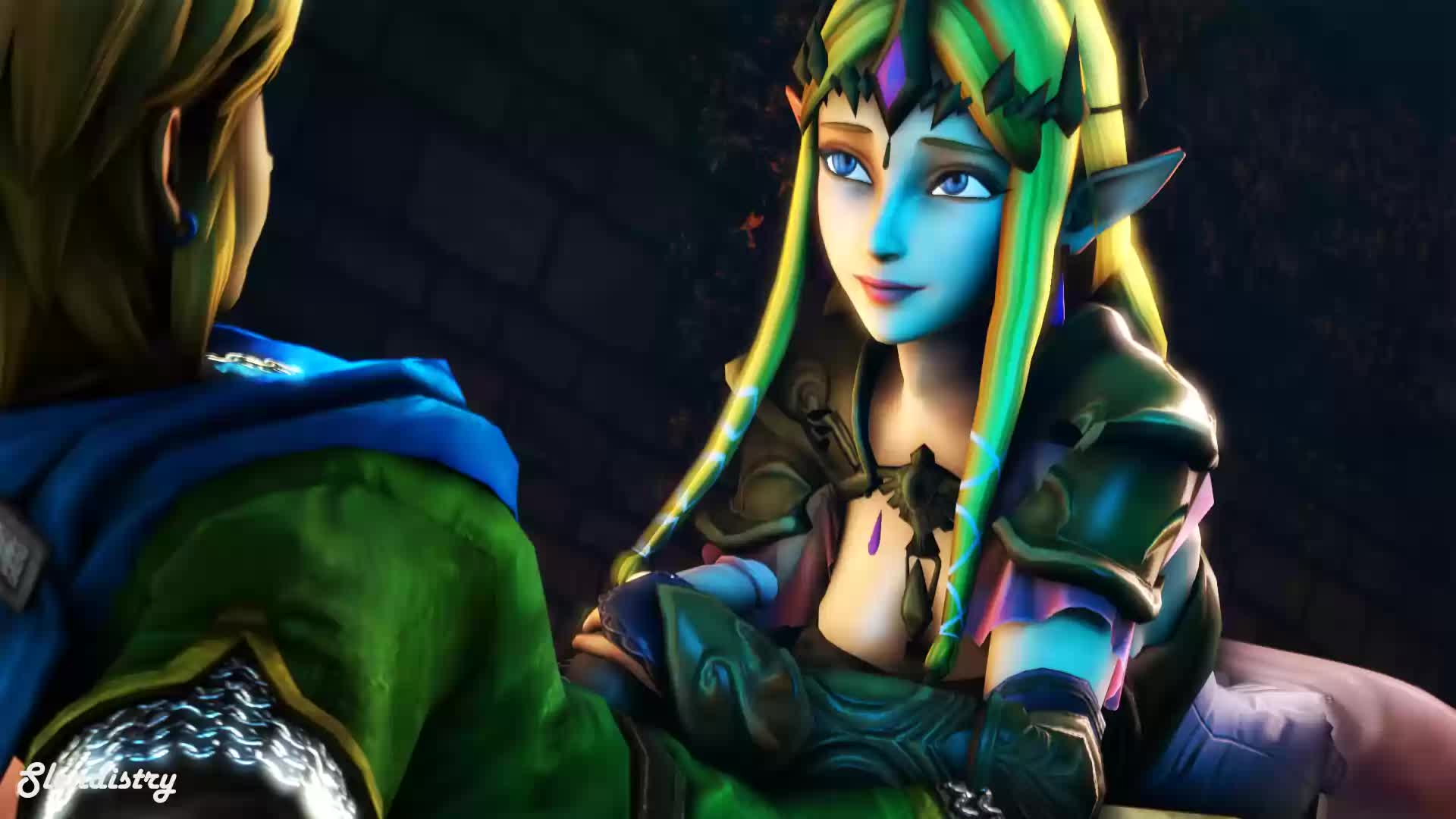 3D Animated Link Princess_Zelda Slendistry Source_Filmmaker The_Legend_of_Zelda // 1920x1080 // 2.1MB // webm