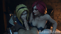 3D ArawAraw Blender Katarina League_of_Legends Lux Sound // 852x480, 10s // 3.9MB // mp4