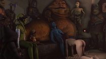 3D Jabba_the_Hutt Jyn_Erso Source_Filmmaker Star_Wars Twi'lek star_wars:_rogue_one // 2560x1440 // 2.1MB // jpg