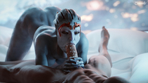 3D Asari Blender Ceeeeekc Mass_Effect Samara // 4800x2700 // 1.2MB // jpg