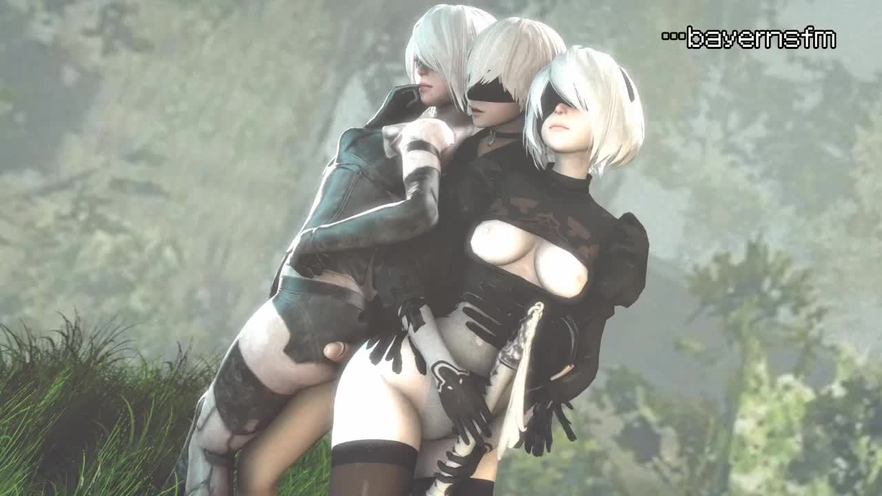3D Android_2B Android_9S Android_A2 Animated Nier_Automata Source_Filmmaker bayernsfm // 1280x720 // 1.8MB // webm