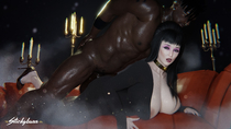 3D Elvira_Mistress_of_the_Dark stickybuns // 7680x4320 // 15.9MB // jpg