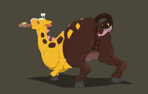 Girafarig Pokemon TyrranaxH // 1900x1200 // 252.0KB // png