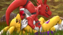 3D Animated DevilsCry Digimon Guilmon Renamon // 1280x720 // 907.5KB // webm