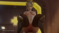 3D Animated Blender Mercy Overwatch darkhole // 1920x1080 // 6.4MB // mp4