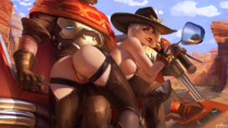 Ashe_(Overwatch) Evulchibi Mccree Overwatch // 1200x675 // 1.2MB // png