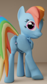 3D Blender My_Little_Pony_Friendship_Is_Magic Rainbow_Dash // 1080x1920 // 2.9MB // png